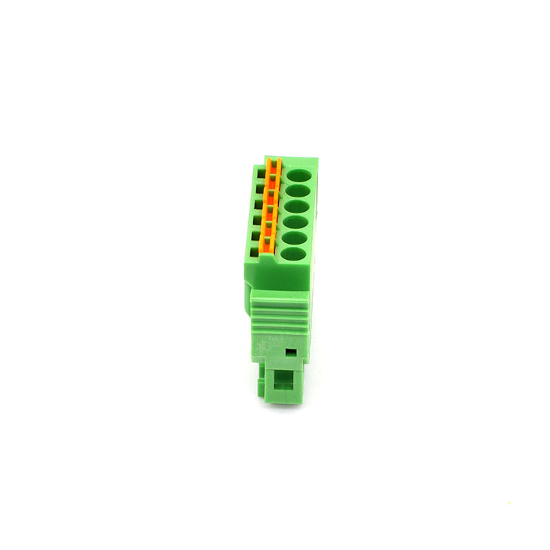 3.50mm Pitch Spring Push in Connection Pcb Plug in Terminal Block with Side Buckle