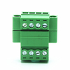 3.81mm Pitch 12A 4Pin Screw Clamp Pluggable Male Terminal Block and Female Terminal Block with Screw lock and flange