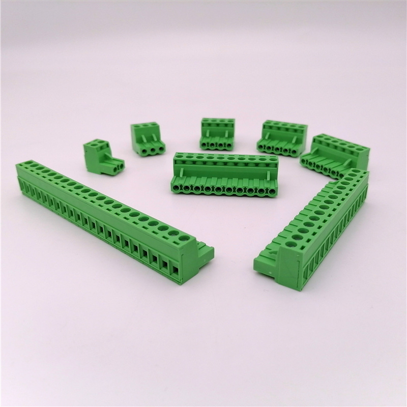 5.08mm Pitch 2-24Pin Pluggable Male Terminal Block|Terminal Connector Green Color