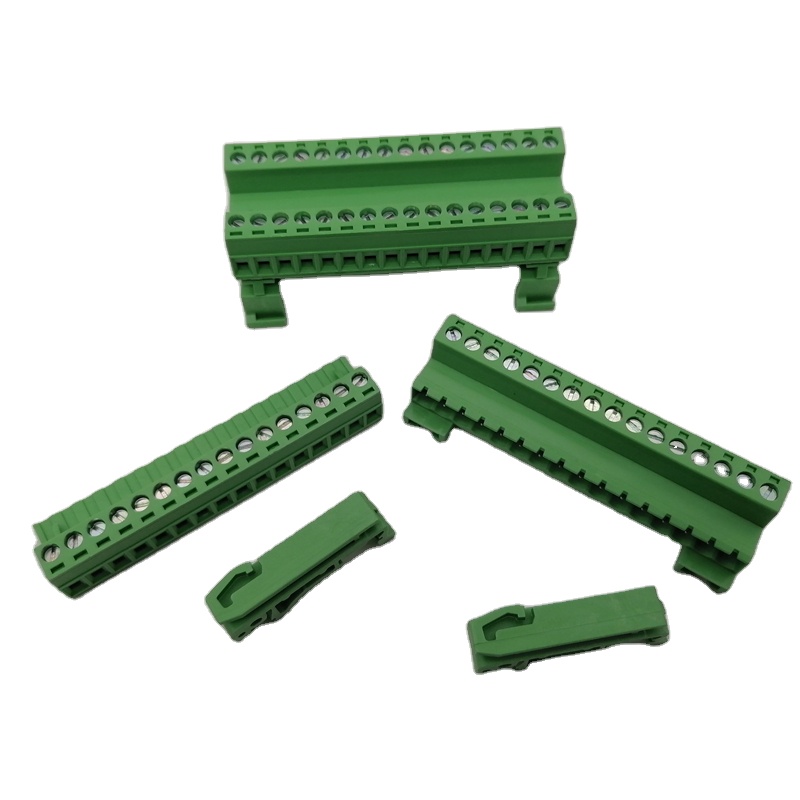 5.08mm Pitch Screw Clamp 35mm Din Rail Male and Female Terminal Blocks with Connection Feet