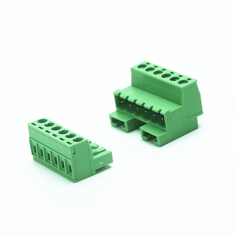 5.08mm Pitch 2-24Pin Pcb Pluggable Male And Female Terminal Block with Foot Match 15mm Din Rail