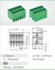  New Products 3.50mm Pitch Female Terminal Block Socket with Double Row Right Angled Pin YE1230-350